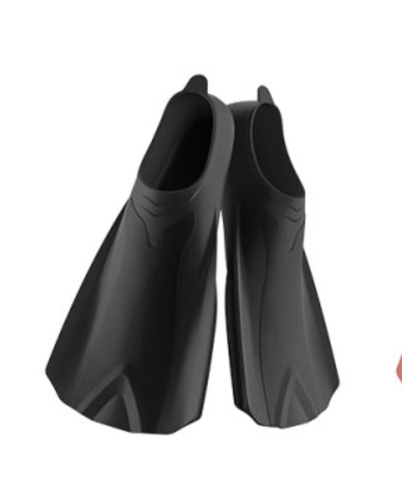 Generic New Finger Shoes Silicone Swimming Finger Shoes Swimming Flippers Diving Training Finger Shoes Diving Breaststroke Children Swimming Flippers FS200-Black