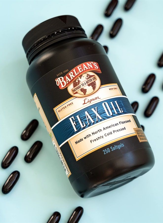 BARLEAN'S Lignan Flaxseed Oil Softgels, Cold-Pressed Flax Seed Supplement with 1,550 mg ALA Omega-3 Fatty Acids for Joint & Heart Health, 1000mg, 250 ct - Image 4