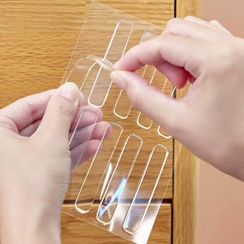 YOMITH Clear Rubber Silicone Strip Wall Protector, Cabinet Door Bumper, Furniture Drawer Safety Stopper, Car Anti Collision Bumper Guard (Pack of 30) - Image 3