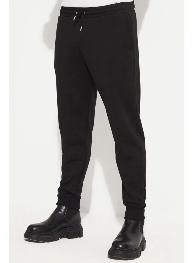 JUNE June Men Relaxed Fit Normal Waist Sweatpant Black