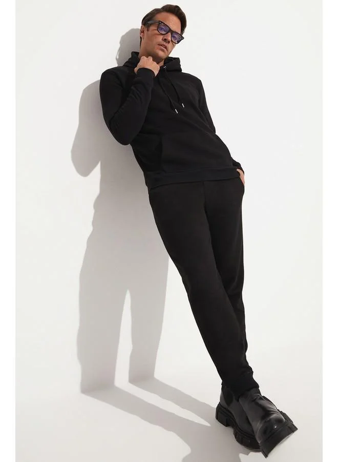 JUNE June Men Relaxed Fit Normal Waist Sweatpant Black