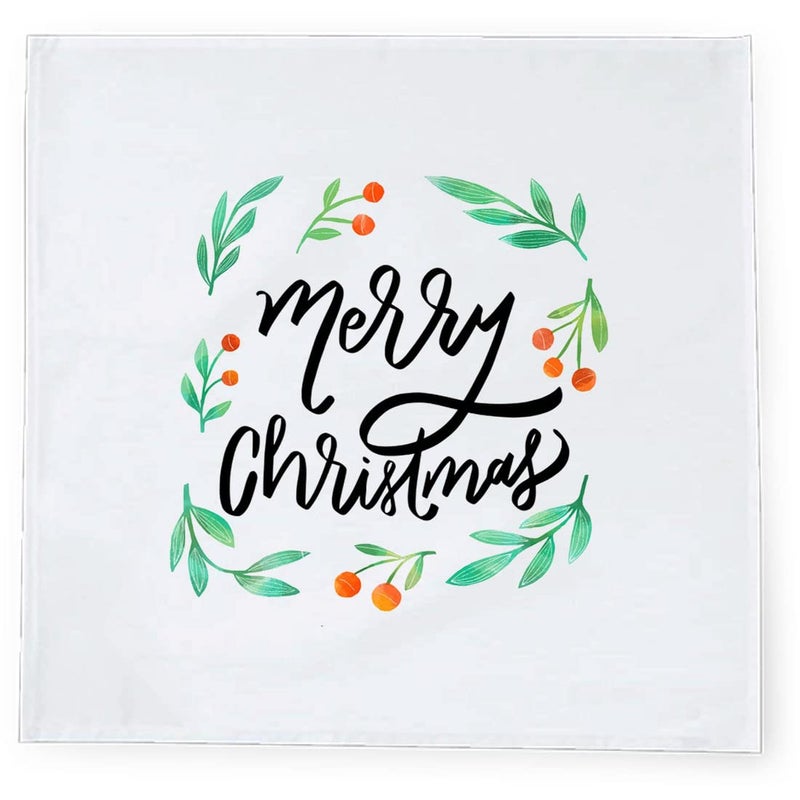 Khakee 6 Pcs Christmas Theme Silk Table Napkins 10x 10 for Xmas Decoration Christmas OrnamentsChristmas Giftxmas21588 - Image 3
