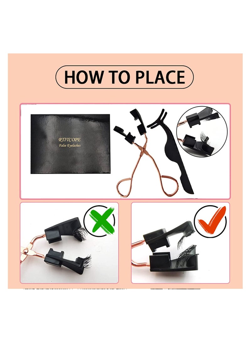 SYOSI مجموعة رموش مغناطيسية بدون غراء، رموش صناعية صناعية، رموش صناعية ناعمة قابلة لإعادة الاستخدام، رموش ذات مظهر طبيعي، رموش ثلاثية الأبعاد مزدوجة المغناطيس، رموش صناعية فردية ناعمة مع ملاقط للنساء - Image 5