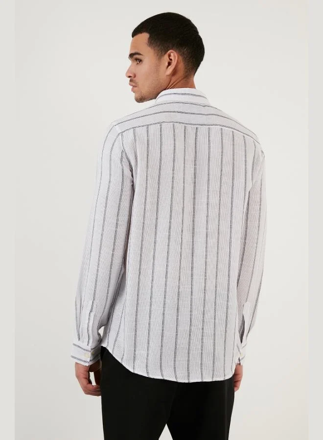 Buratti  Buratti Cotton Striped Regular Fit Button-down Collar Shirt Men's SHIRT CF21S112480 for Men | Best Price UAE