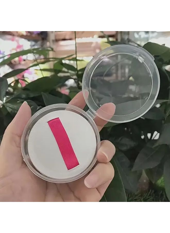 4pcs Portable Plastic Transparent Makeup Powder Puff Storage Box Dispenser Organizer - Image 4