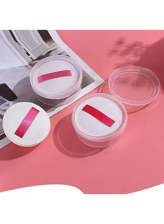 4pcs Portable Plastic Transparent Makeup Powder Puff Storage Box Dispenser Organizer - Image 1