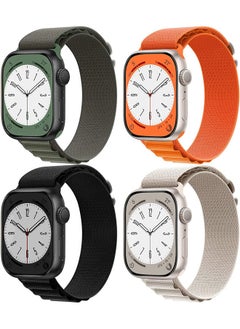 Rock Pow Alpine Loop Nylon Bands Compatible with Apple Watch Band 42/44/45/49mm Unisex , Adjustable Sport with Metal G-Hook Braided Strap for iWatch Ultra Series SE 8/7/6/5/4/3/2/1 Beige  - Image 2