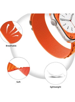 Rock Pow Alpine Loop Nylon Bands Compatible with Apple Watch Band 42/44/45/49mm Unisex , Adjustable Sport with Metal G-Hook Braided Strap for iWatch Ultra Series SE 8/7/6/5/4/3/2/1 Beige  - Image 3