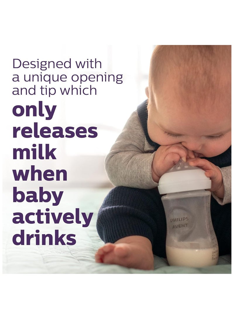 Avent Philips Avent Glass Natural Baby Bottle with Natural Response, 1M+, 240ml, 2pk - Image 5