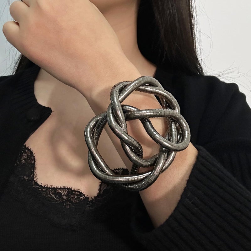 HTH Bendable Snake Necklace Flexible Adjustable Snake Choker Necklace Bracelet Accessories (Black) - Image 3