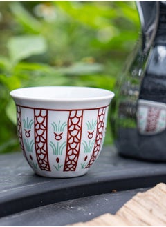CMP a cup of Arabic coffee, Traditional palm leaf coffee cup, Red, capacity100ml  - Image 2