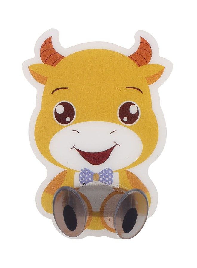 Loquat Adhesive Animal Shape Bathroom Towel Hook Yellow/White/Orange 6.5x5.5x2cm