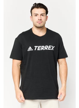 Adidas Men Regular Fit Short Sleeve Terrex Outdoor T-Shirt, Black  - Image 1