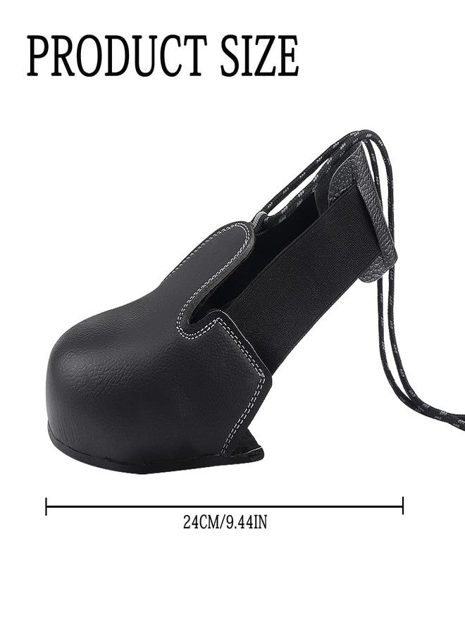 YOLUFER Steel Toe Cap Safety Shoe Covers Leather Overshoes Cover with Adjustable Strap Anti-kick shoe caps for Industry (Size EUR 36-47) - Image 2