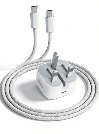 شاحن USB-C سريع 20 واط مع كابل Type-C إلى Type-C بطول 2 متر، محول شحن جداري PD 3.0 فائق السرعة لأجهزة iPhone 17/16/15 Pro Max و Samsung Galaxy S24/S23 Ultra و iPad وجميع هواتف وأجهزة Android - view 4