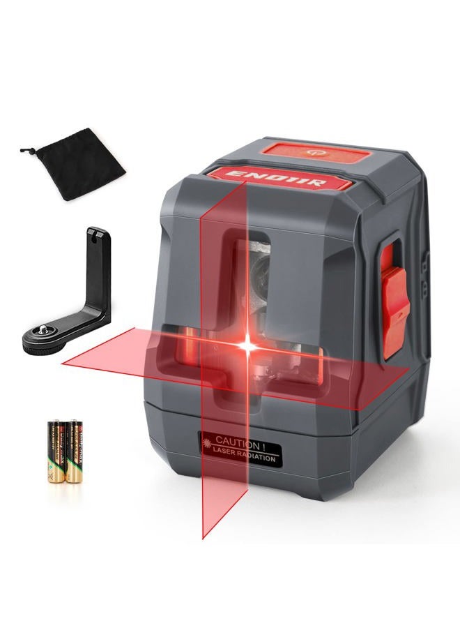 Enventor Laser Level, 15M Cross Line Laser Level, Laser Levels Self Leveling with 2 Lines Horizontal/Vertical, 2 Mode Manual/Self-Leveling, IP54, 360° Magnetic Bracket, 2 x AA Batteries Red - Image 1