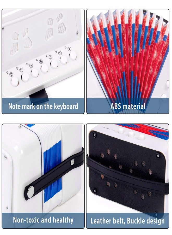 Horse Kids Accordion, 10 Keys Button Control Kid Accordions Musical Instruments for Child Children Toddlers Beginners Accordian Lightweight 7 key 3 Bass Mini Acordeón Toy Acordeones Para Miños White - Image 4