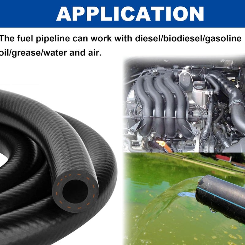 Tnisesm 5 Size Fuel Hose Line with Clamps - Image 4