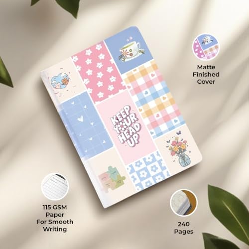 PAPBOO 2026 Undated A5 Annual Planner Hard Bound, 115 GSM 21.5 * 15.5 CM - 240 pages, Habit Tracker, Mood Tracker, Self Reflection, Memory Keeper Index, Gratitude Collage, Expense Tracker (Head Up) - Image 2