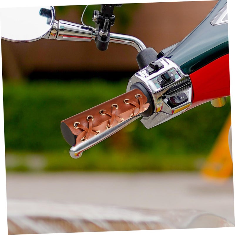 Brown Shock Absorbing Non Slip Mountain Bike Handlebar Grips Easy to Install - Image 5
