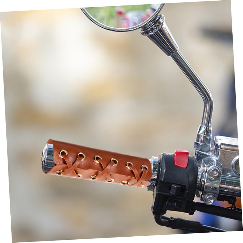 Brown Shock Absorbing Non Slip Mountain Bike Handlebar Grips Easy to Install - Image 4