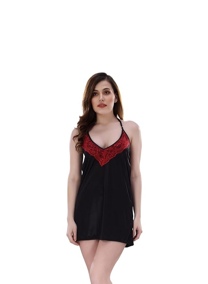 Accessorize Kingdom Accessorize Kingdom Women's Satin Solid Night Wear (Size - Free Size)  - Image 1