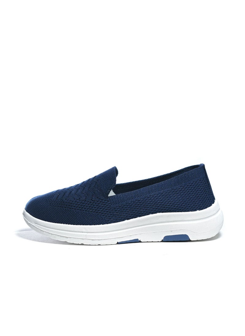 Desert - Basic Slip-on Knit Navy Blue Sneakers For Women - Image 1