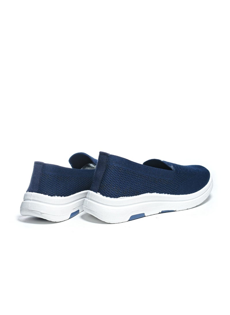 Desert - Basic Slip-on Knit Navy Blue Sneakers For Women - Image 1