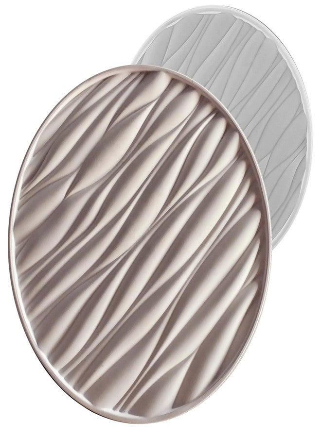 Japleed Big Round Resin Tray Molds with Wave Design, 11.8in Storage Tray Silicone Mold for Epoxy Resin, Unique Resin Concrete Cement Molds for Jewelry Plate Serving Board Bathroom Vanity Tray Decor - Image 1