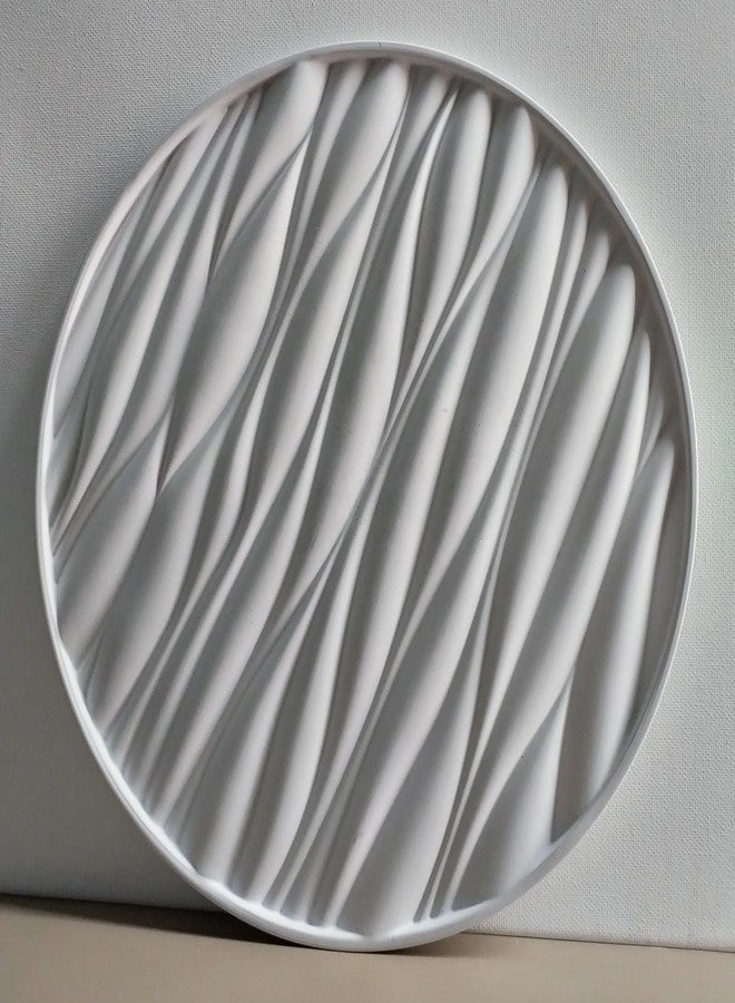 Japleed Big Round Resin Tray Molds with Wave Design, 11.8in Storage Tray Silicone Mold for Epoxy Resin, Unique Resin Concrete Cement Molds for Jewelry Plate Serving Board Bathroom Vanity Tray Decor - Image 4