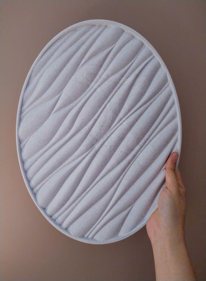 Japleed Big Round Resin Tray Molds with Wave Design, 11.8in Storage Tray Silicone Mold for Epoxy Resin, Unique Resin Concrete Cement Molds for Jewelry Plate Serving Board Bathroom Vanity Tray Decor - Image 2