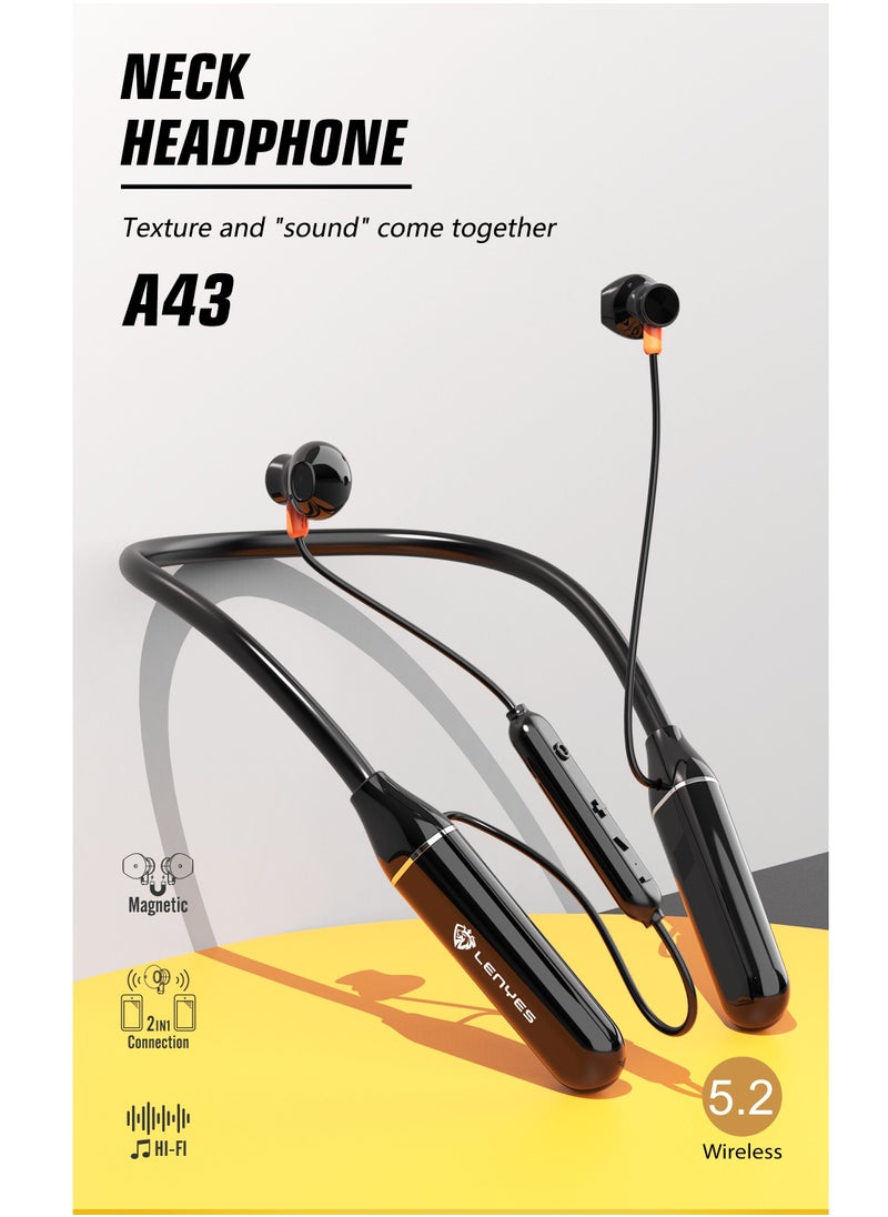 Bluetooth Headphones Lenyes Neck Headphone A43 Battery Duration 150Hrs - pzsku/Z88A2BF56B5C23C83F0B9Z/45/_/1694033812/1905995d-1cf9-435a-bf81-94eb47714a90