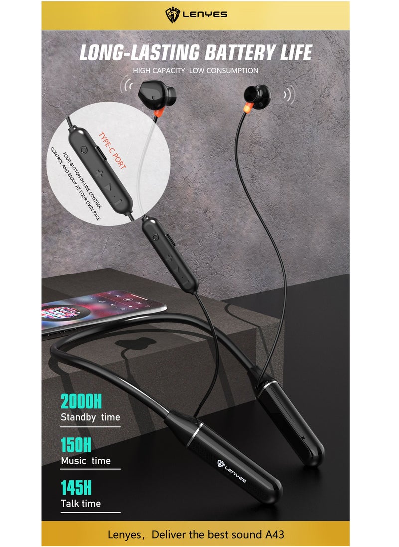 Bluetooth Headphones Lenyes Neck Headphone A43 Battery Duration 150Hrs - pzsku/Z88A2BF56B5C23C83F0B9Z/45/_/1694033814/1beebde4-0b2d-4863-ac00-9a4bf2d82d25