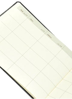 FIS FIS Executive Visitor Book, Bonded Leather Cover, Ivory Paper, 100 gsm, Round Corners, Arabic and English, 120 Sheets, Box Size: 200 x 250 mm - FSCLEXVI11A  - Image 2
