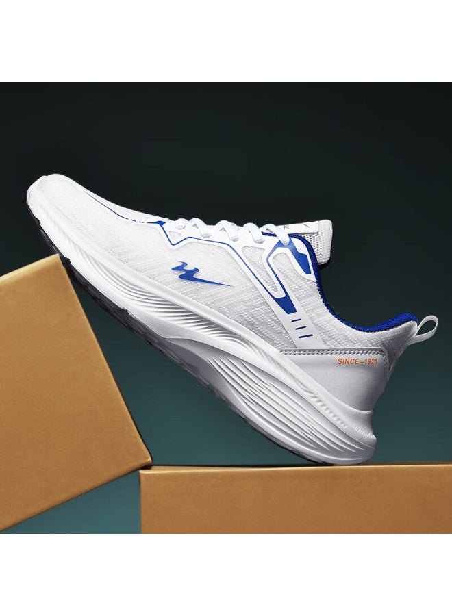 Double Star Eight Special Lightweight Breathable Mesh Running Shoes Men's All-match Shoes Shock Absorbing Casual Shoes Outdoor Running Shoes White Blue Size 40 - Image 3