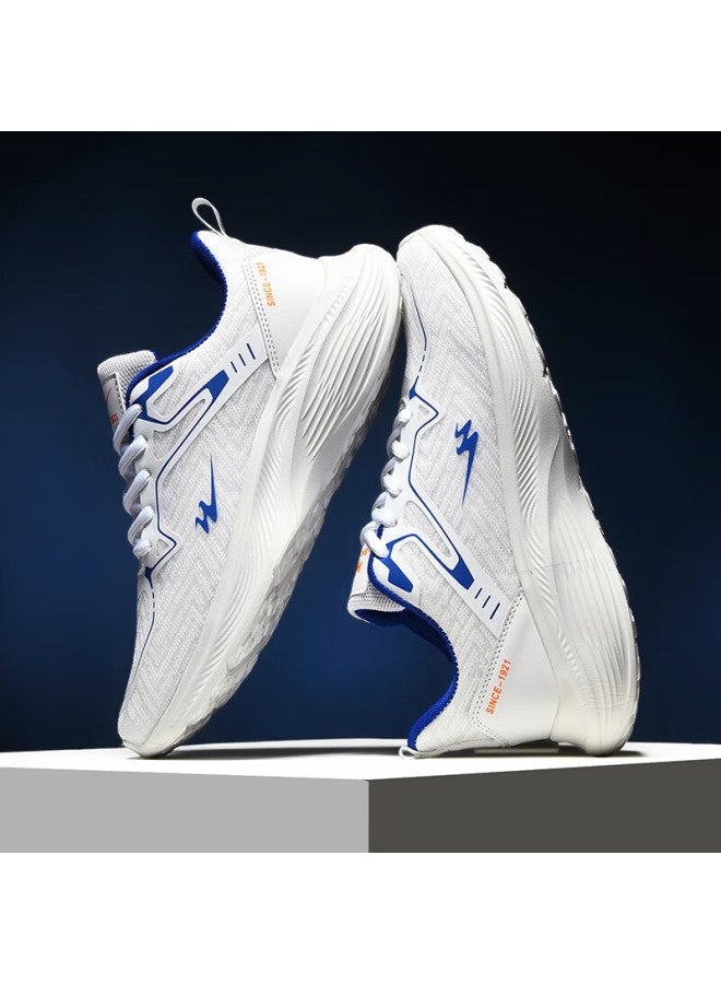 Double Star Eight Special Lightweight Breathable Mesh Running Shoes Men's All-match Shoes Shock Absorbing Casual Shoes Outdoor Running Shoes White Blue Size 40 - Image 2