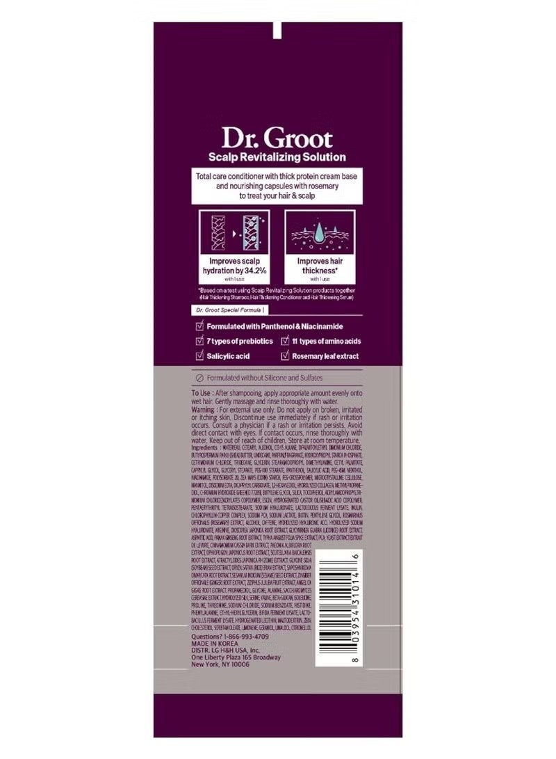 Dr.Groot Hair Thickening Conditioner For Hair loss, Thinning Hair, Korean Hair Care, Biotin Scalp Treatment, Clinically Tested, Thicker Hair, Reduces Oil - Image 4