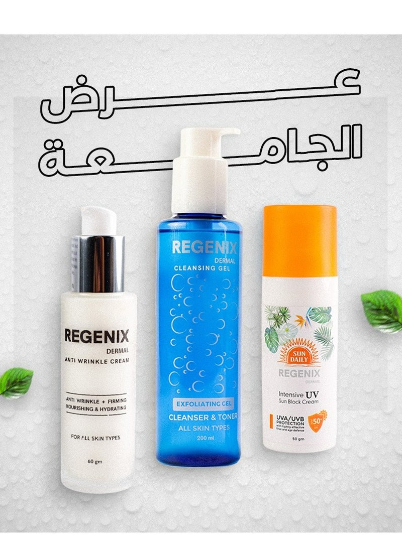 Regenix daily routine from Regenix  face Cleaner and Sunblock and  Skin Cream  - Image 2