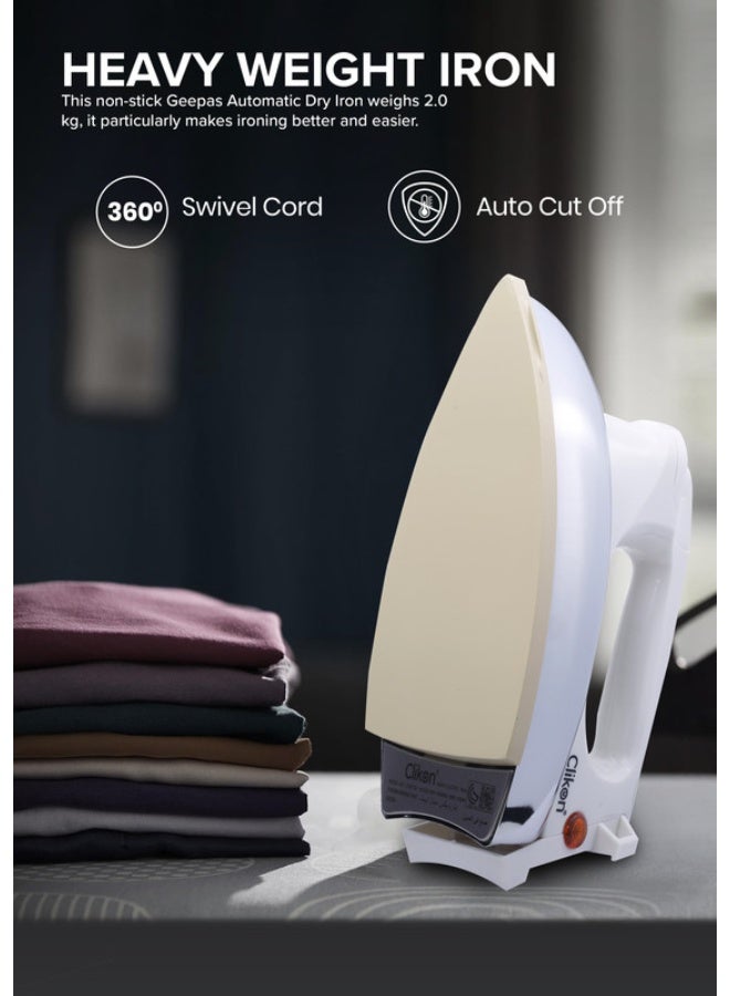 Clikon Dry Iron 1200 W CK2132 White/Cream - Image 2