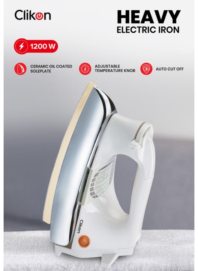 Clikon Dry Iron 1200 W CK2132 White/Cream - Image 1