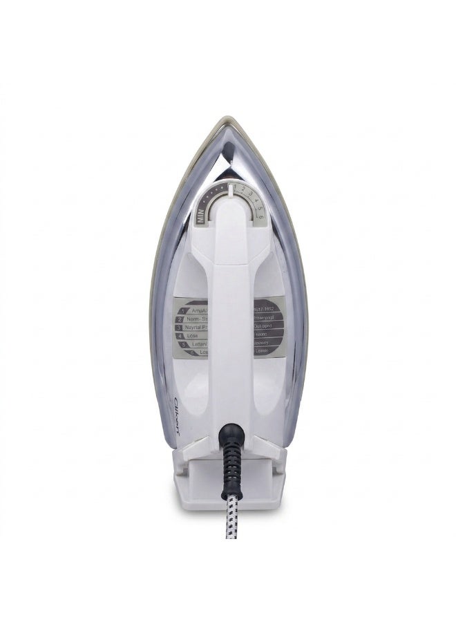 Clikon Heavy Iron 2KG | Practical Heavy Iron Design | Convenient Garment Care | Suitable for Everyday Ironing | White and Silver Finish | 2-Year Warranty | CK2132 | White and Silver 1200 W CK2132 White/Cream - Image 1