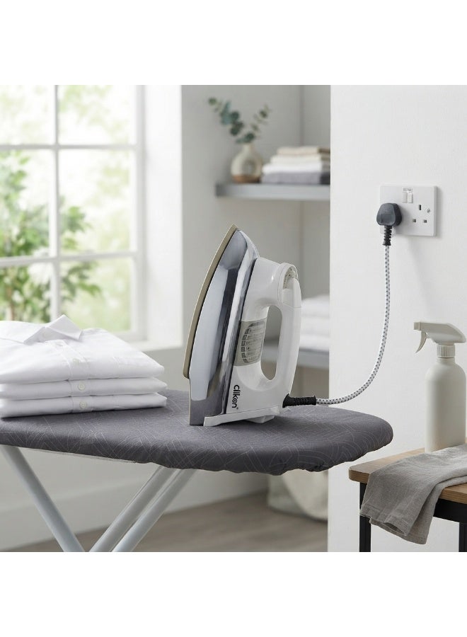 Clikon Heavy Iron 2KG | Practical Heavy Iron Design | Convenient Garment Care | Suitable for Everyday Ironing | White and Silver Finish | 2-Year Warranty | CK2132 | White and Silver 1200 W CK2132 White/Cream - Image 5