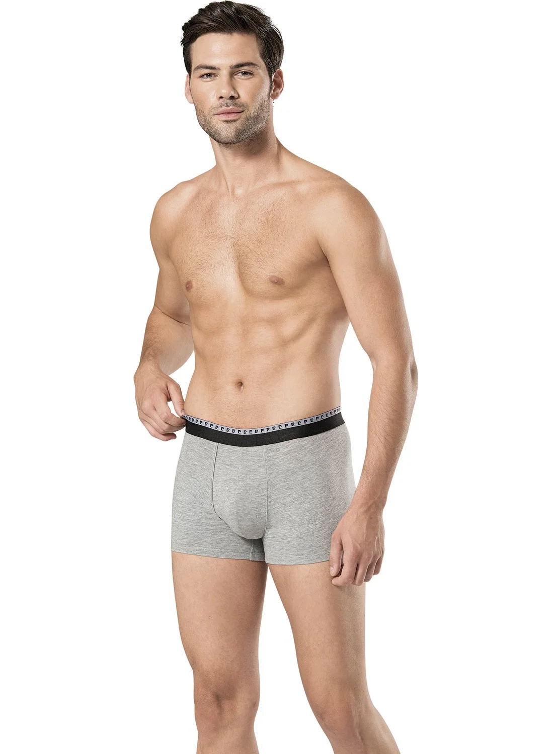 pierre cardin Men's Black&Grey Stretch Boxer 6 Pcs