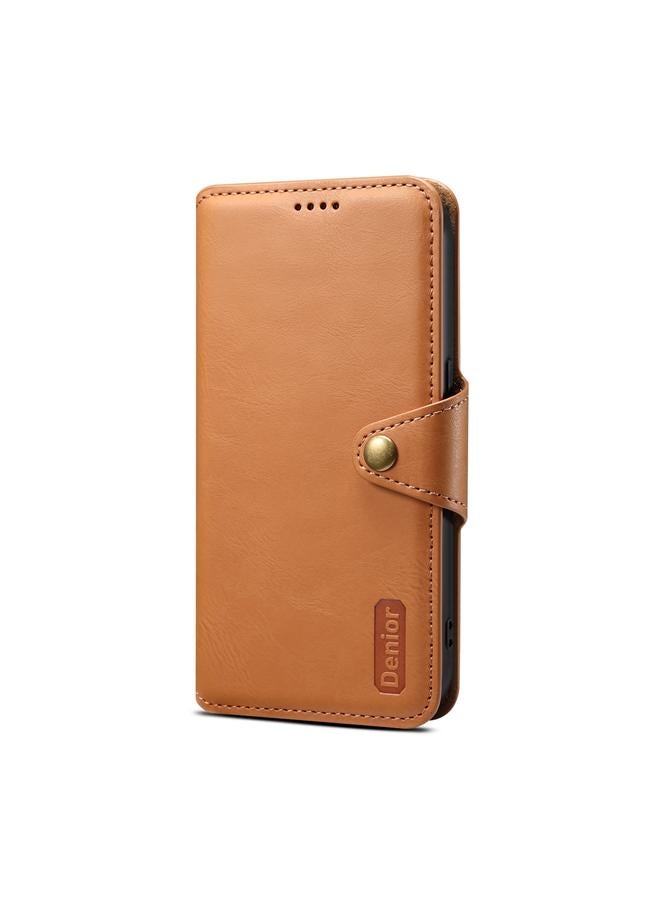 دينيور جراب لهاتف iPhone 15 Plus مصنوع من جلد البقر بتصميم محفظة - Image 2