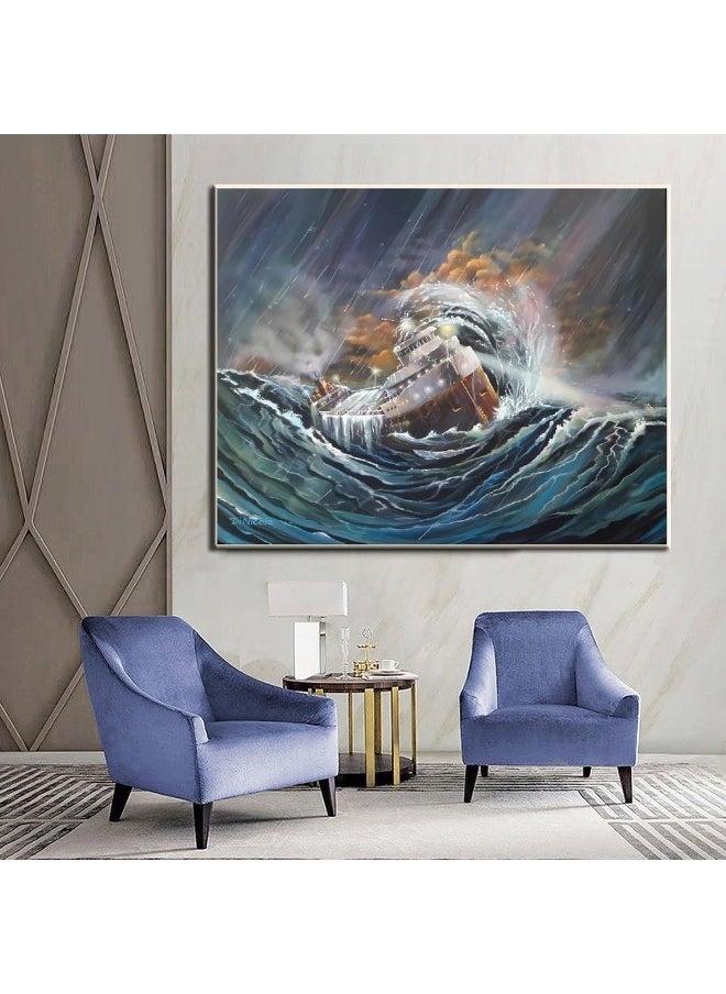 LinOPL SS Edmund Fitzgerald Poster Painting Canvas Print Art