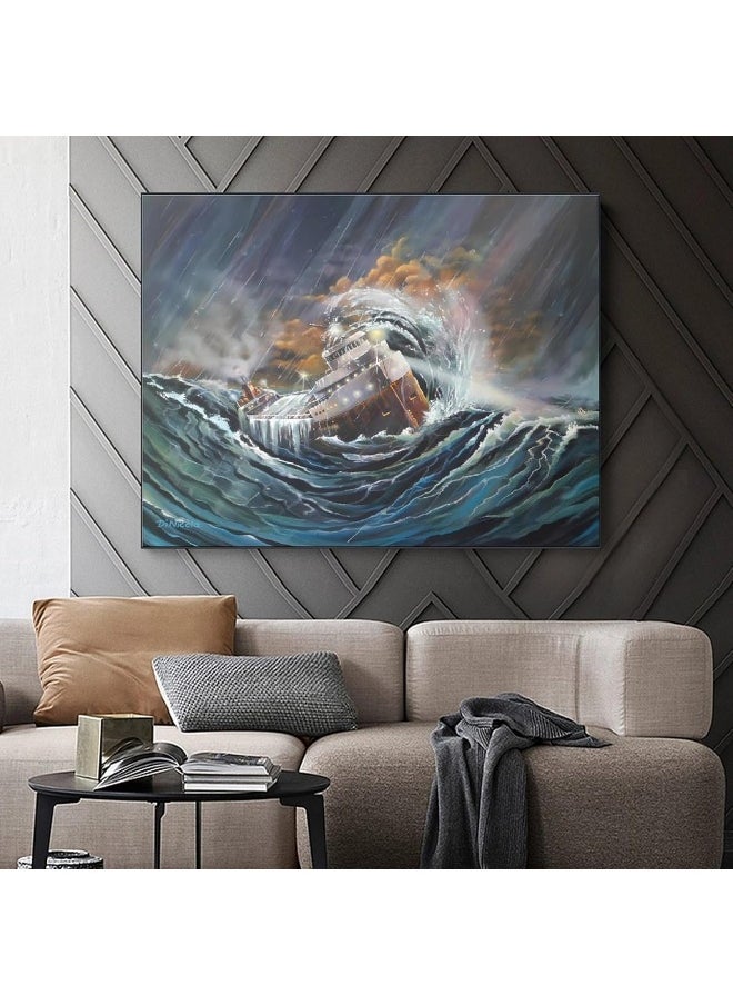 LinOPL SS Edmund Fitzgerald Poster Painting Canvas Print Art