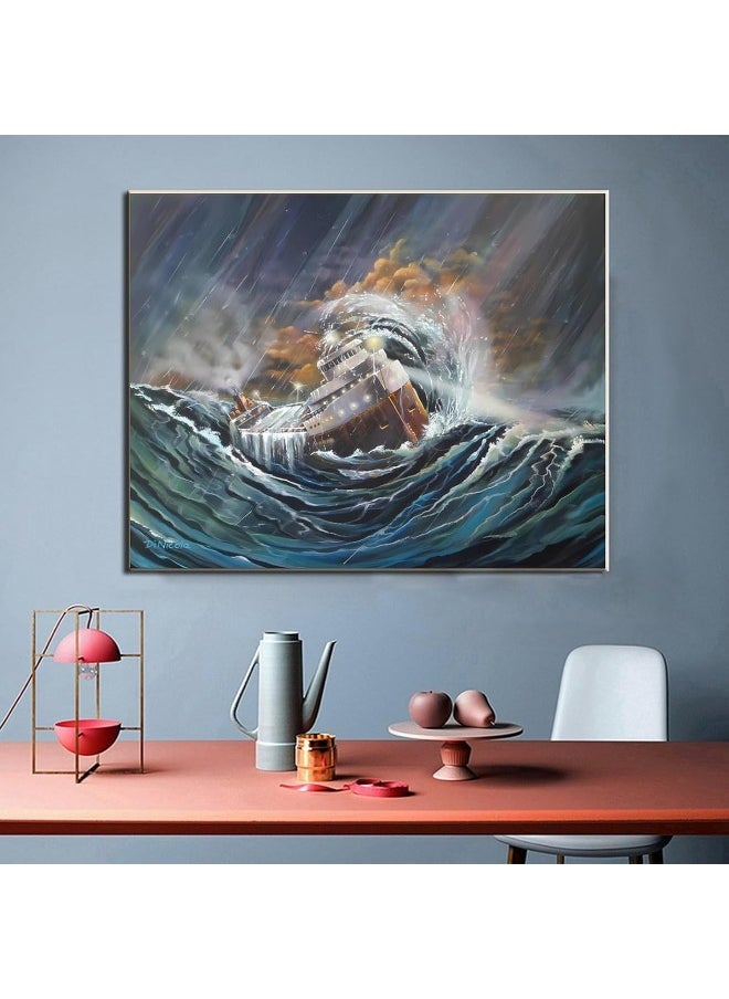 LinOPL SS Edmund Fitzgerald Poster Painting Canvas Print Art