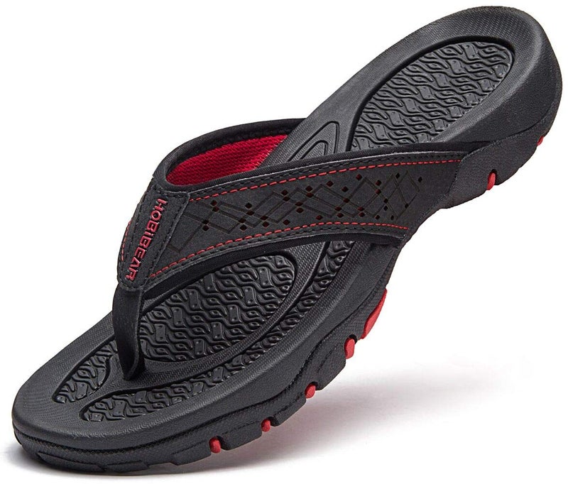 GUBARUN Mens Sport Flip Flops Comfort Casual Thong Sandals Outdoor(Black 11) - Image 1
