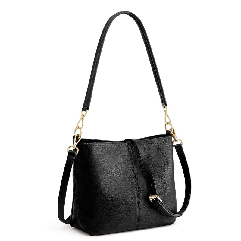 Kattee Leather Crossbody Bags for Women, Crossbody Purses for Women, Women's Handbags Hobo Bag with Adjustable Strapï¼ŒBlack - Image 1