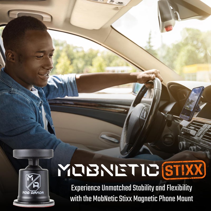 Mob Armor MobNetic Stixx - Phone Holder for Your Car, Magnetic Phone Mount for Trucks, Jeeps, and More - 90º Tilt & 360º Rotation, Compatible with iPhone & Android Smartphones - Image 3